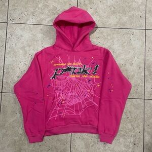 Silver Bright Pink Hoodie